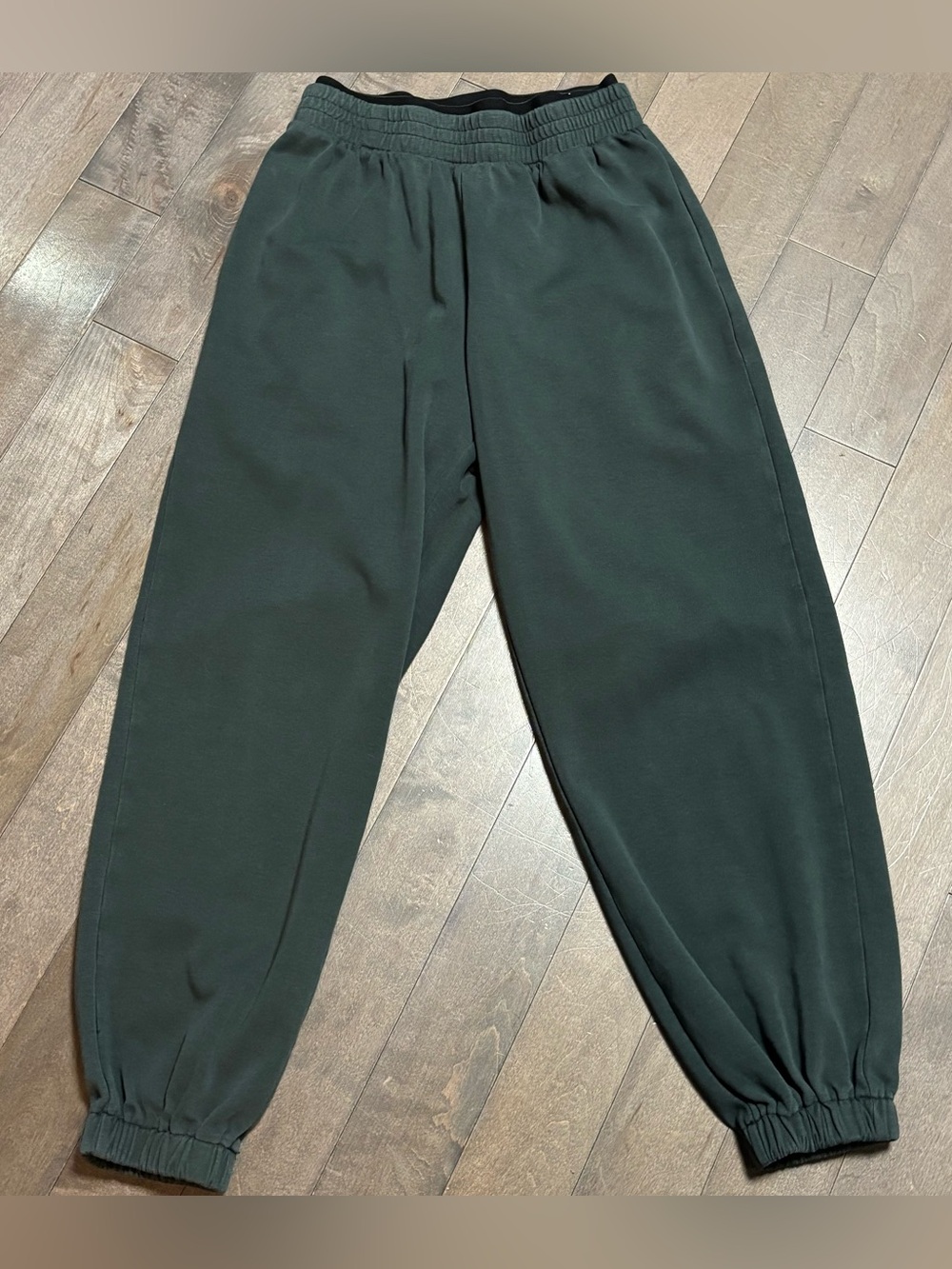 OGL Women's Green High Rise Double Waistband Tapered Jogger Sweat Pants Size S